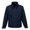 CoreLayer Soft Shell Jacket navy front view wind-resistant water-repellent