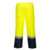 DryGuard Cargo Pants yellow waterproof polyester with elastic waistband and adjustable cuffs