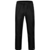 TrailForm Nylon Hiking Pants black front view with articulated knees and adjustable waistband